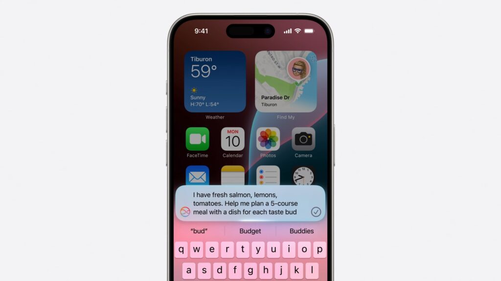 Image of the new Apple Intelligence enabled Siri