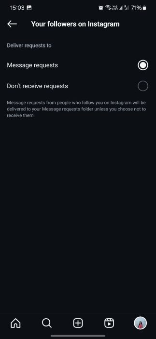 image to receive message request