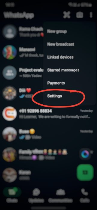 image to tap the three dots in the top right