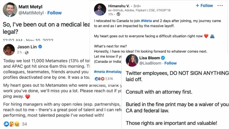 Meta and twitter layoffs featured