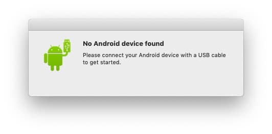 Transfer files Android to Mac USB