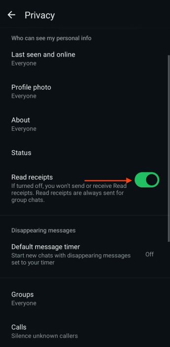 Screenshot to turn off read receipts on iPhone-2