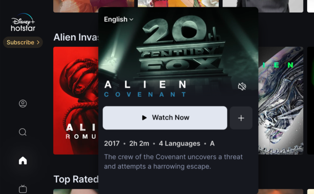 image to start playing the movie or show and stream Disney Plus on Discord