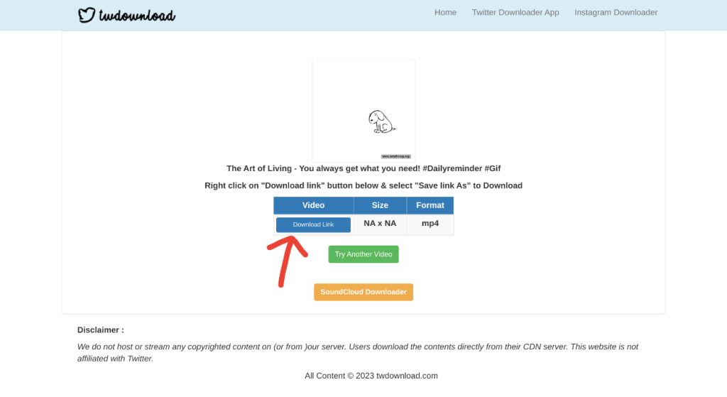 image to start the download