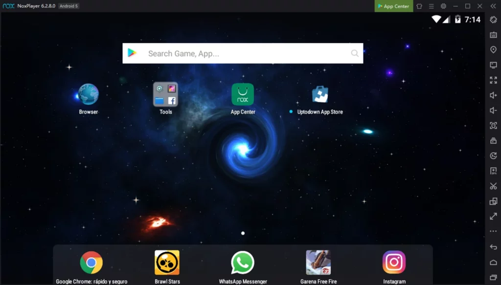 Image of the NoxPlayer Android emulator for iPhone